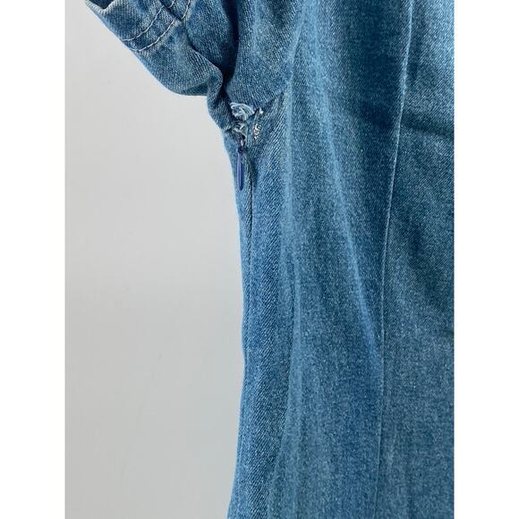 ROUTE 66 ORIGINAL CLOTHING CO Women’s Blue Denim Scoop-Neck Dress SZ 10 - Picture 5 of 14